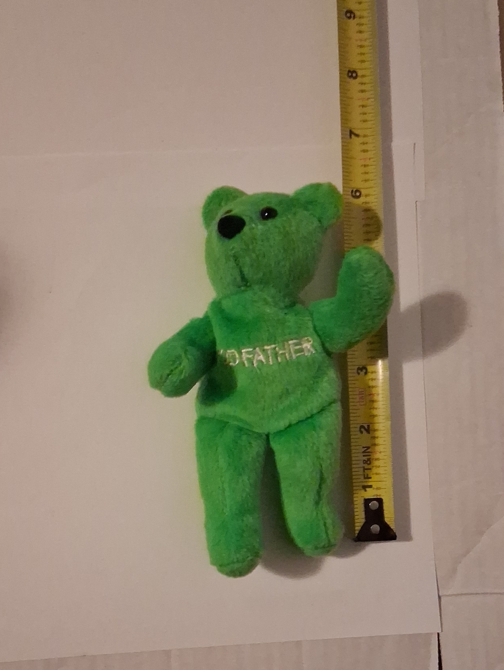 Vintage 1999 WWF The Godfather Plush Green Bear